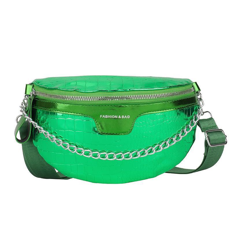 Metallic Crossbody Women Chest Bag One-shoulder Messenger Bag