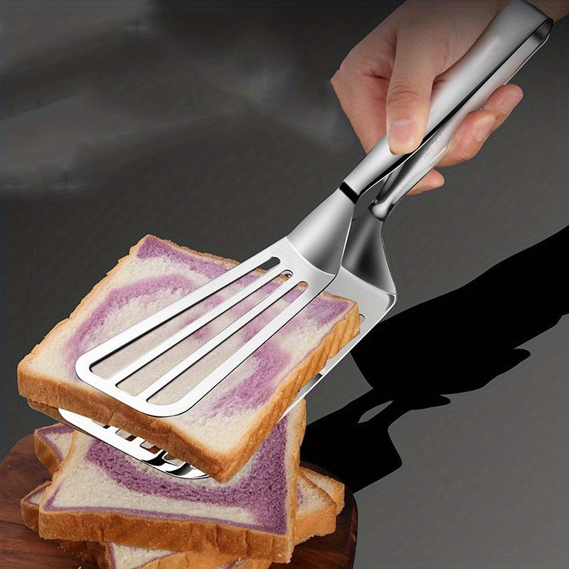 1/2pcs Stainless Steel Multifunctional Serving Tongs - Versatile Kitchen Tool for Easy Handling of Buffets Fish Steaks Breads Salads and Desserts - Durable Rust-proof Ergonomic Design for Easy Presentation and Preparation of