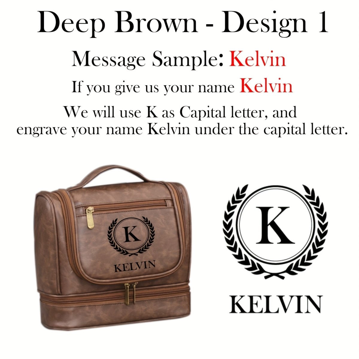 Personalized Men's Large - Capacity Travel Tote Bag - Custom Name/Initials, Elegant Organizer with Multiple Compartments, Hangable Design & Golden - Tone Hardware, Durable for Business, Vacation, Formal Events - Ideal Gift for Hu - Buy That Thang