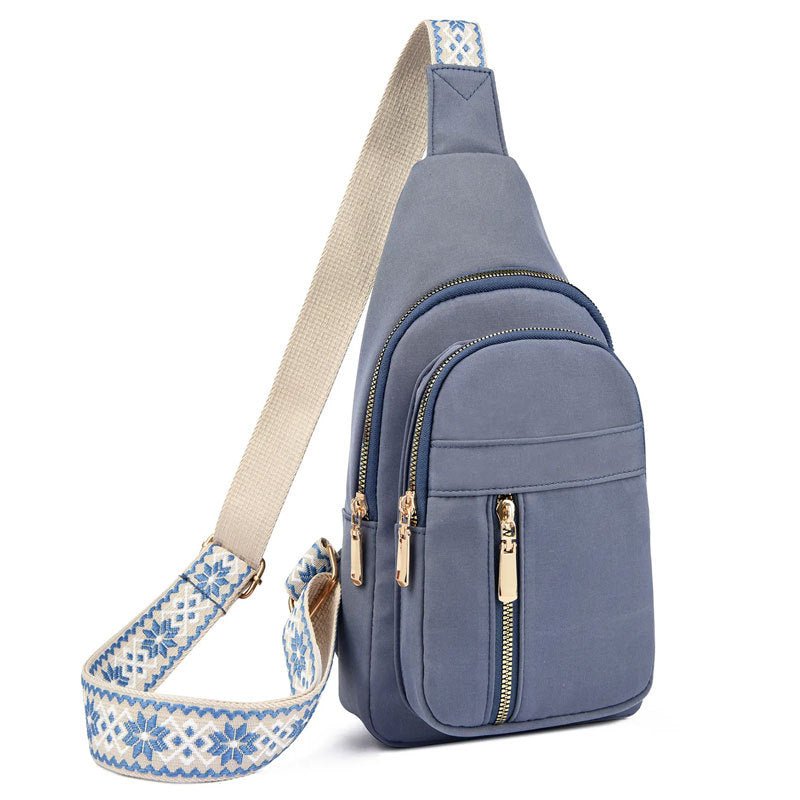 Vintage Style Women's Chest Bag, Non - Waterproof Zippered Shoulder Messenger Bag For Commuting, Crossbody Bag - Buy That Thang
