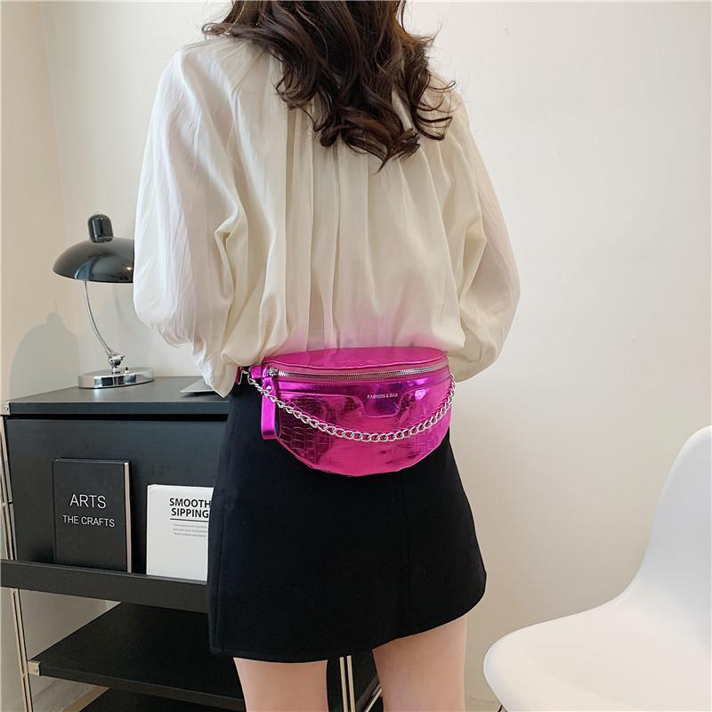 Metallic Crossbody Women Chest Bag One-shoulder Messenger Bag