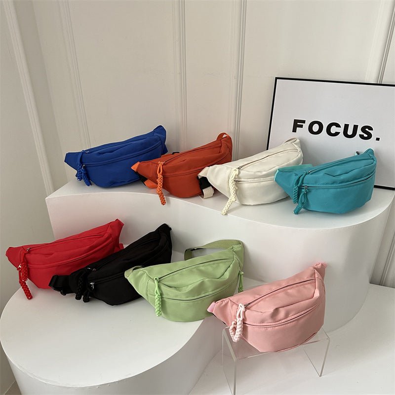 Crossbody bag women's casual bag canvas bag waist bag trendy sports chest bag - Buy That Thang