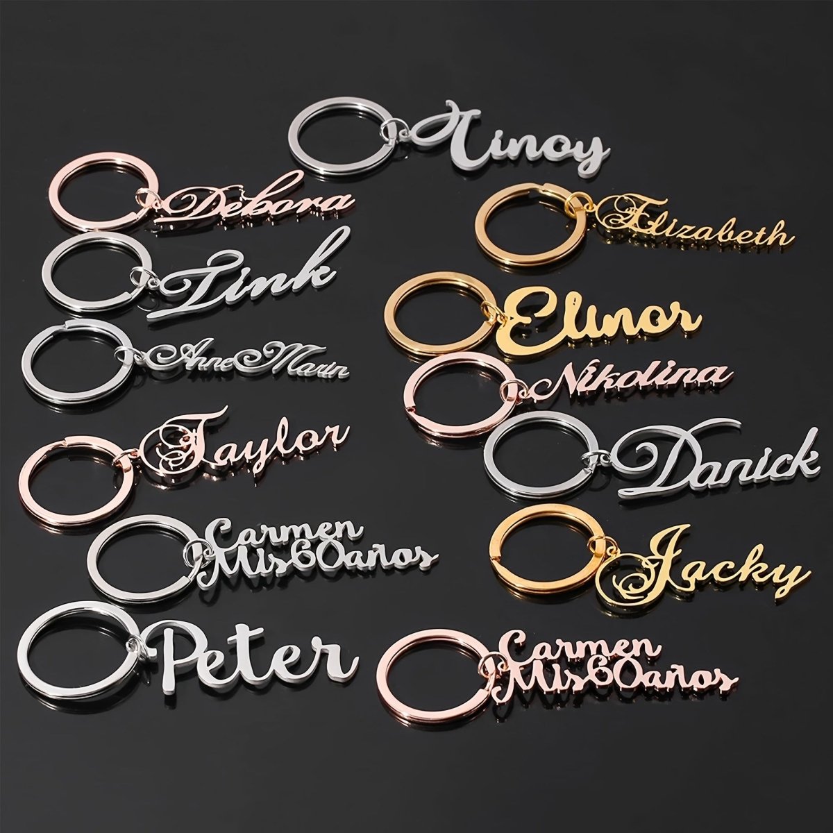 Personalized Stainless Steel Keychain with Custom Name - Buy That Thang