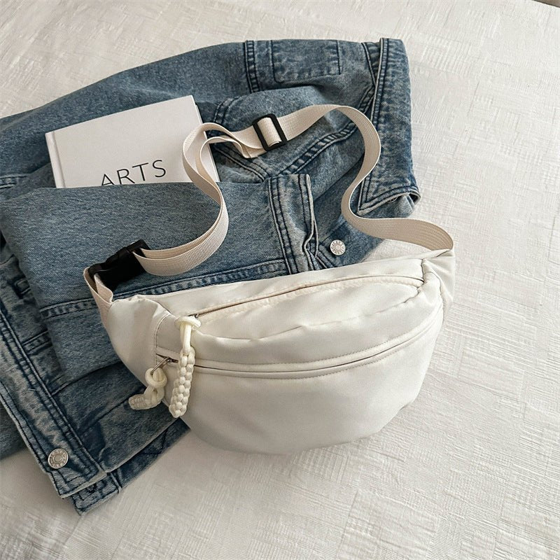 Crossbody bag women's casual bag canvas bag waist bag trendy sports chest bag - Buy That Thang
