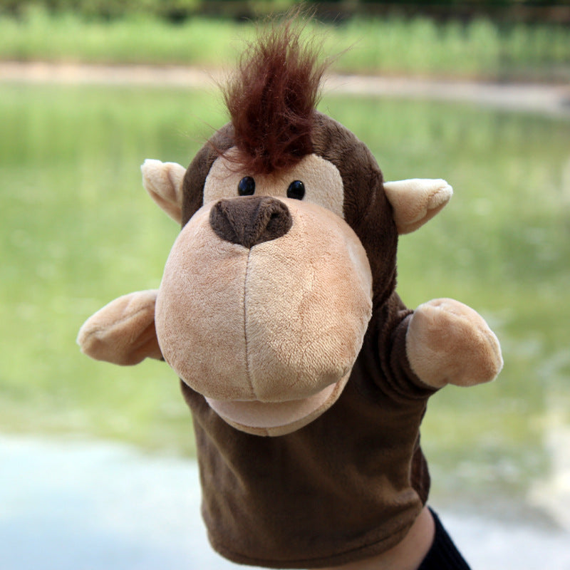 Hand puppet animal plush cartoon early childhood dolls, toys, children's kindergarten story telling, hand puppet creative wholesale