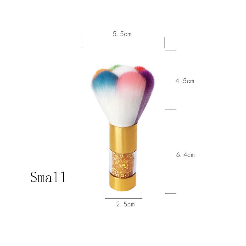 Nail Tools Acrylic Dust Brush Belt Drill Colorful Makeup Brush Cleaning Brush Rainbow Brush - Buy That Thang