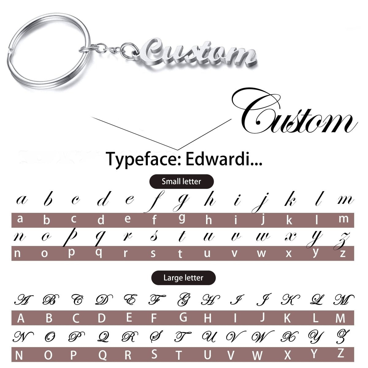 Personalized Stainless Steel Keychain with Custom Name - Buy That Thang