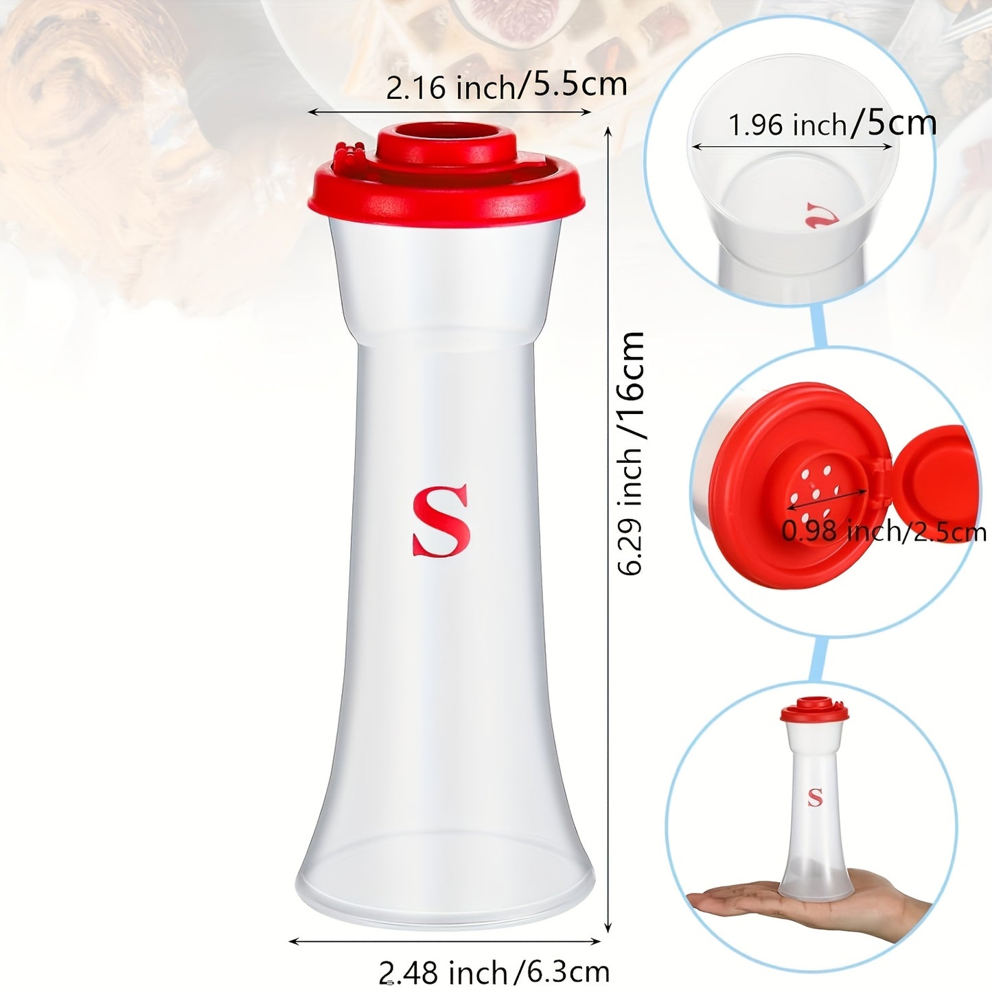 2pcs Durable Plastic Moisture-proof Salt And Pepper Shaker Set - Home, Restaurant, And Camping Essentials With Easy Tipping LIDS, Portable Seasoning Containers