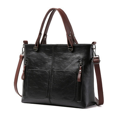 Women's  Retro Tote Bag Simple Crossbody Bag