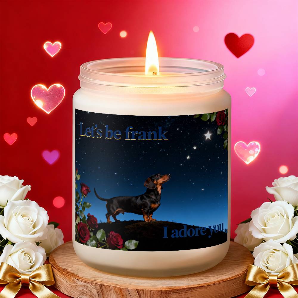 Lavender Scented Dachshund Candle in Glass Jar - Long - Lasting Soy Wax Dog Lover Gift Suitable for Christmas, Valentine's Day, - Cute Dachshund Puppy Themed Home Decor for Fur Mama & Pet Owners - Buy That Thang