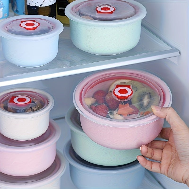 3/4pcs Large Capacity Plastic Refrigerator Storage Boxes - Keeps Fruit, Vegetable, Meat, Egg, Dumpling Fresh - Air - tight, Fresh - keeping, Easy - to - Clean, Stackable, Space - saving Kitchen Food Containers - Buy That Thang