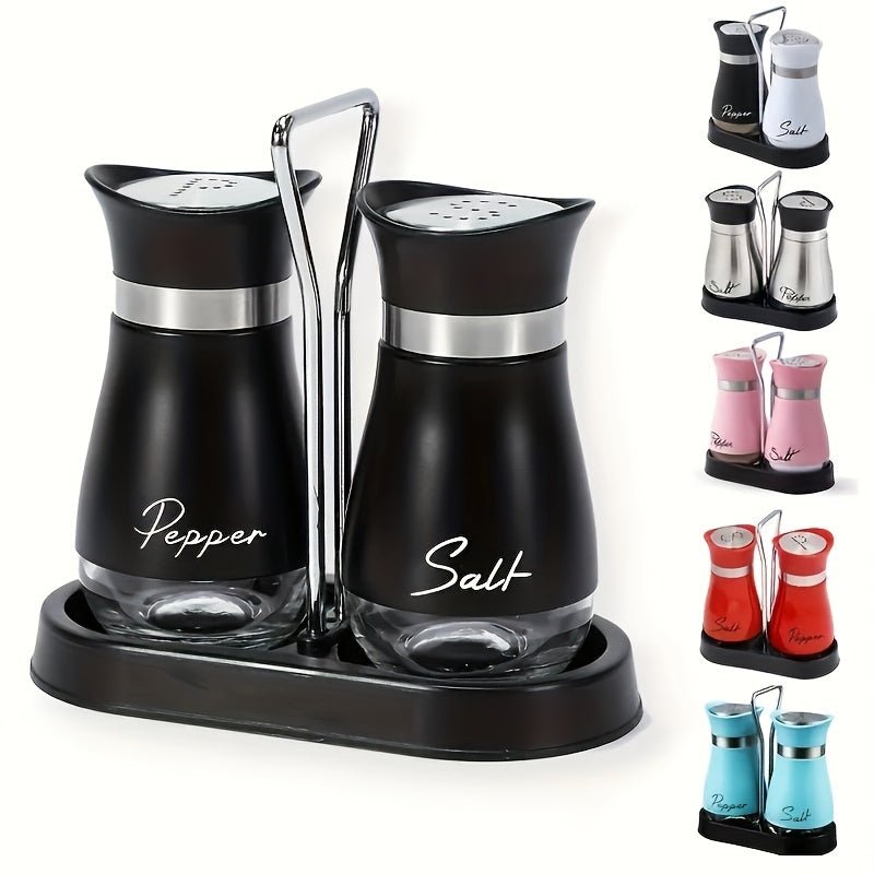 2pcs Glass Spice Jar Set for Holding Pepper, Salt And Other Spices - Perfect for Kitchen Seasoning And Storage - Buy That Thang