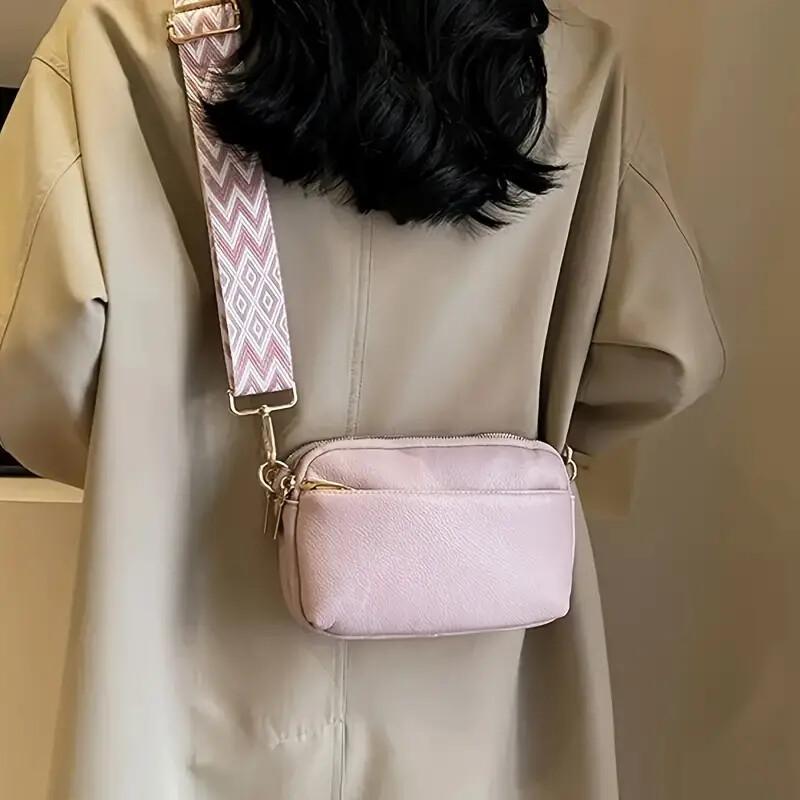 Fashion Puzzle Triple Zip Small Crossbody Bag Lady Bag Woman Oblique Straddle Bag,Shoulder Bag - Buy That Thang