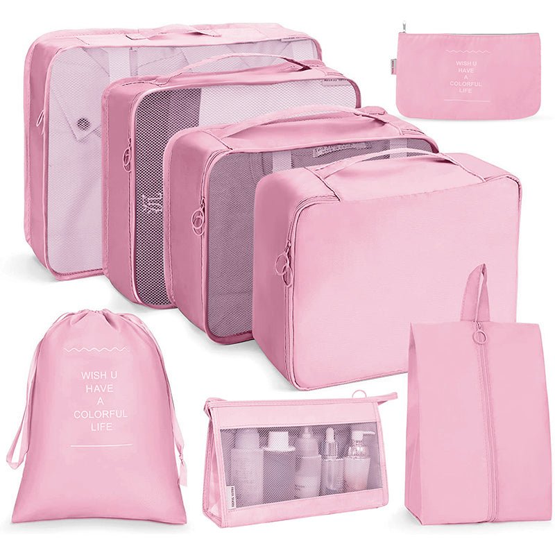 8Pcs/set Packing Cubes Luggage Organizer Bags Travel Suitcases Organizers Luggage Cubes with Toiletry Bag and Shoes Bag - Buy That Thang