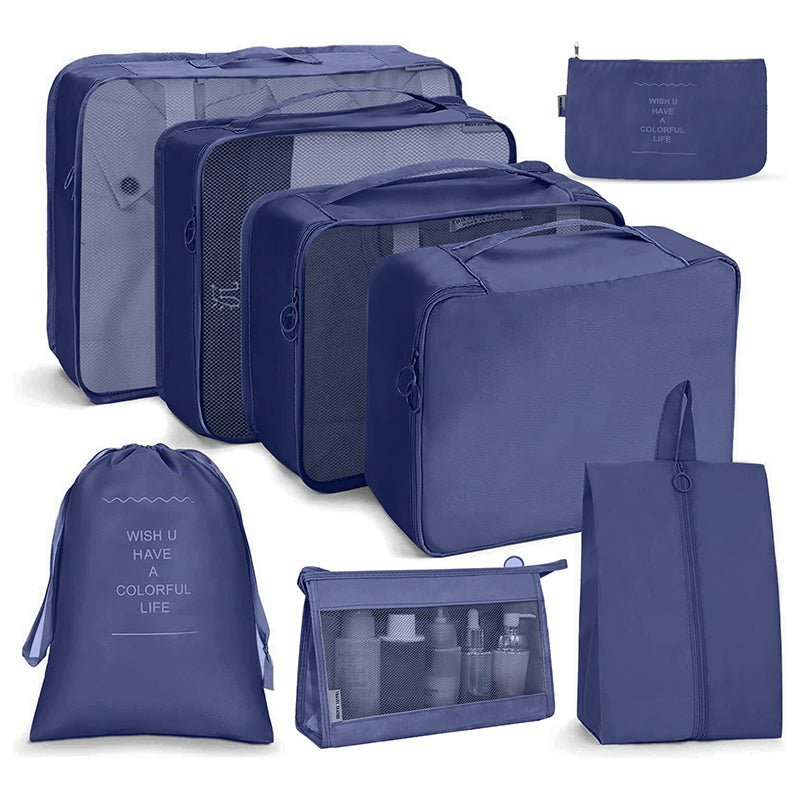 8Pcs/set Packing Cubes Luggage Organizer Bags Travel Suitcases Organizers Luggage Cubes with Toiletry Bag and Shoes Bag - Buy That Thang