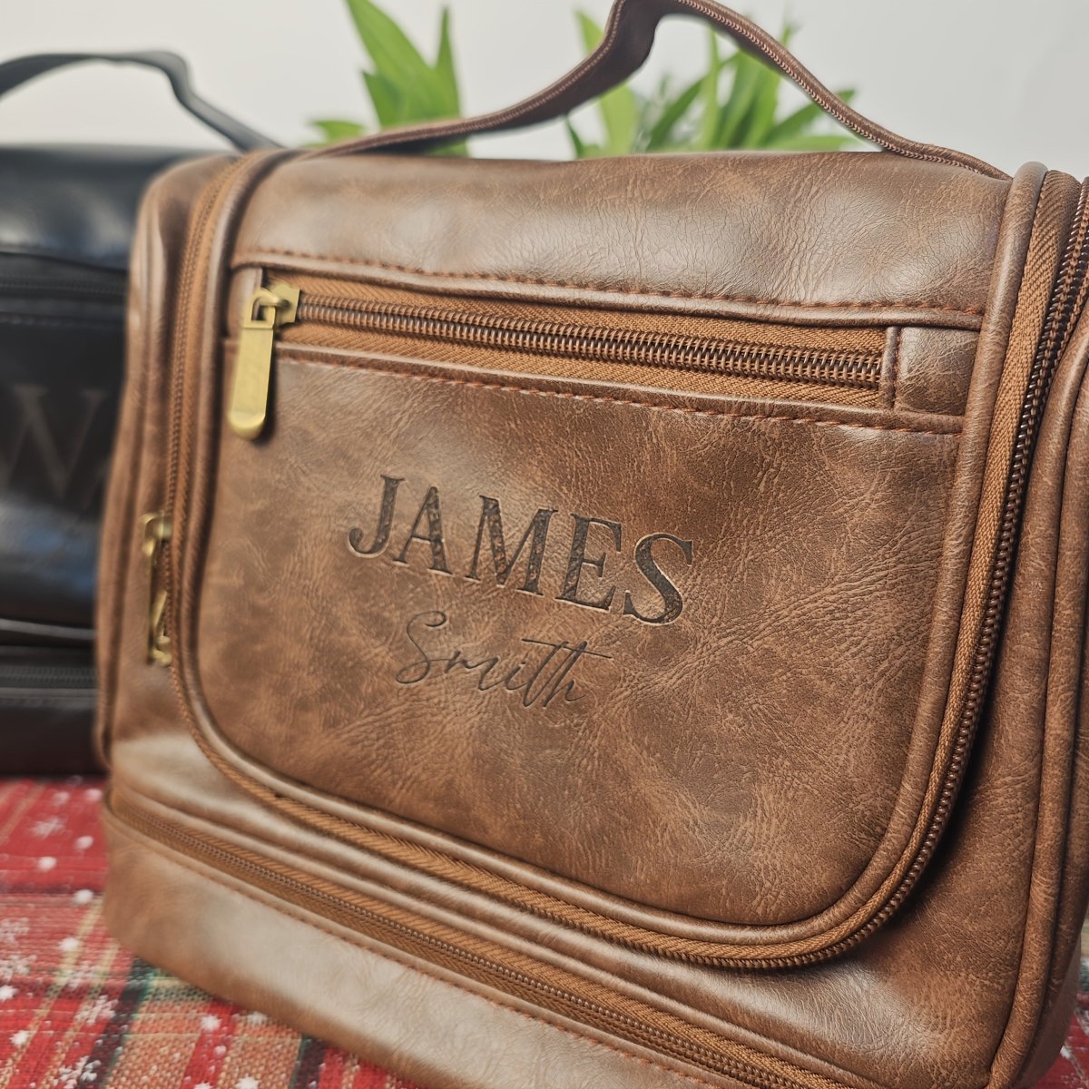 Personalized Men's Large - Capacity Travel Tote Bag - Custom Name/Initials, Elegant Organizer with Multiple Compartments, Hangable Design & Golden - Tone Hardware, Durable for Business, Vacation, Formal Events - Ideal Gift for Hu - Buy That Thang