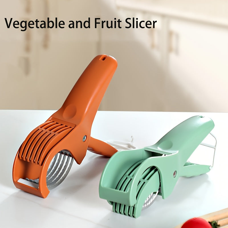 Heavy Duty Manual Vegetable And Fruit Slicer With Stainless Steel Blades - Non-skating Base For Carrots, Cucumbers, Ham, Meat - Easy Home Kitchen Tools & - No Electricity Required, Food Preparation Halloween Christmas Gifts