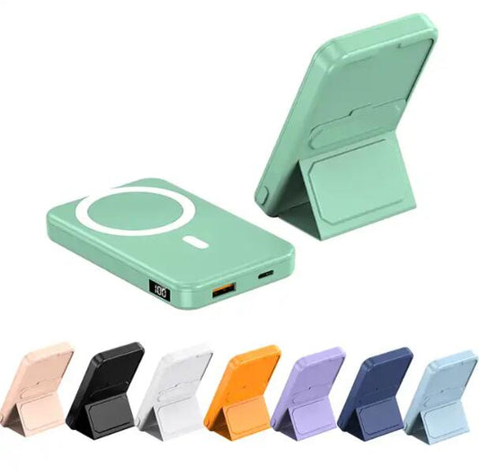 New Custom Logo Portable 10000mah Wireless Power Station 22.5W Fast Charger Stand Holder Magnetico Power Bank - Buy That Thang