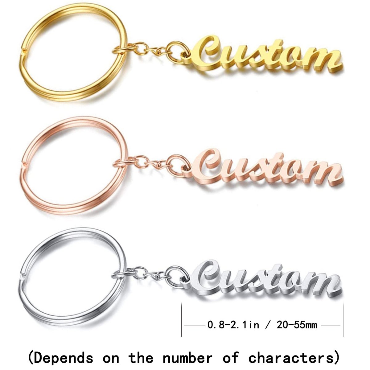 Personalized Stainless Steel Keychain with Custom Name - Buy That Thang