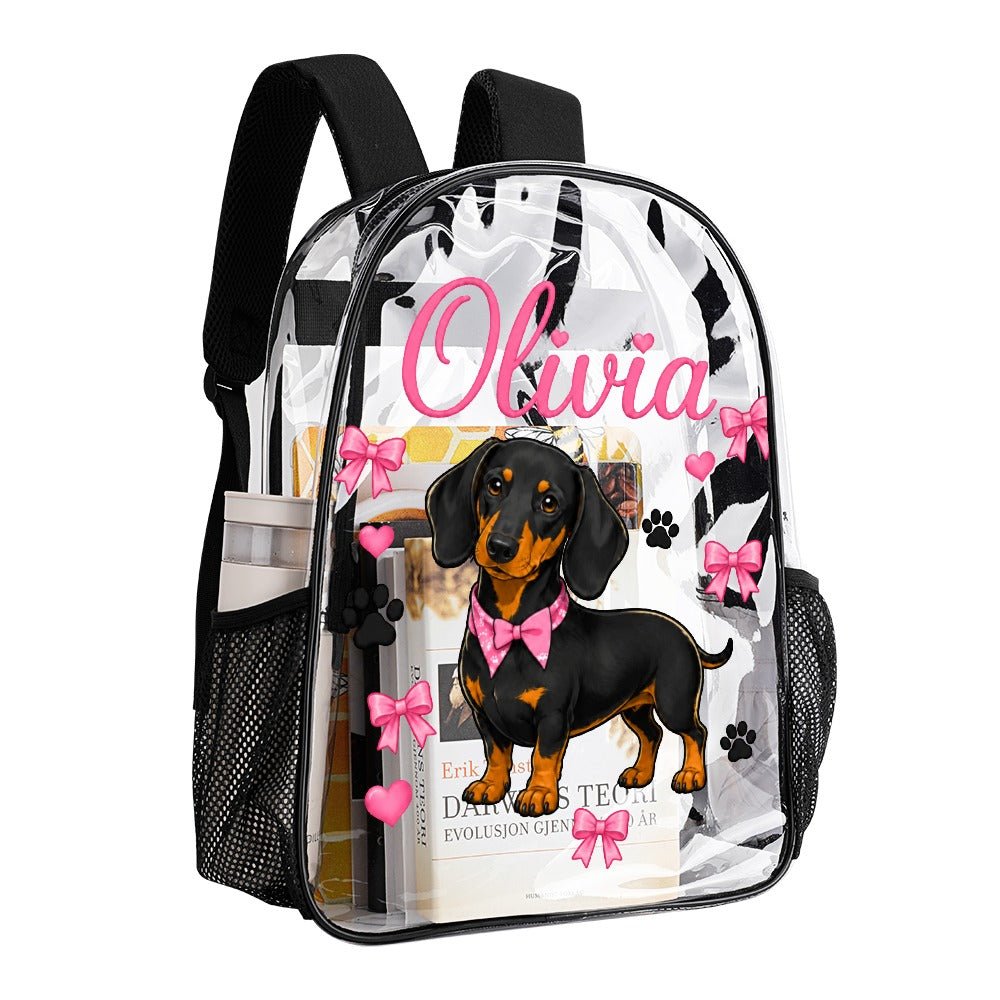 Personalized 17-Inch Clear PVC Everyday Tote Bag