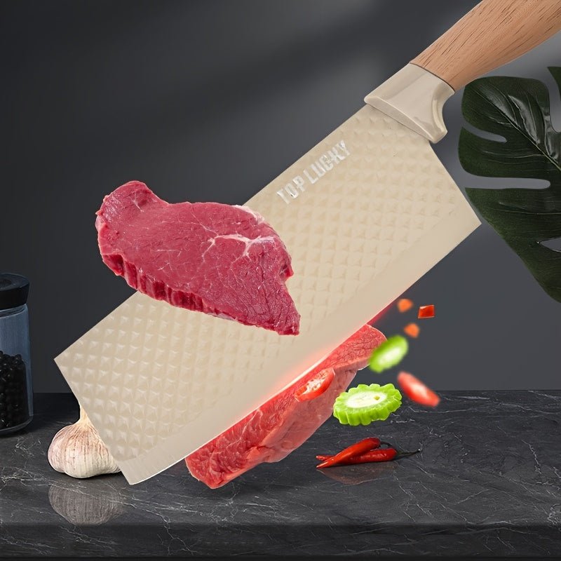 6pcs Professional Kitchen Knife Set With Ergonomic Wooden Handles - Ideal For Home Cooking And Professional Chefs - Includes Gift Box Packaging - Suitable For Cutting Meat, Vegetables, Fruits, Bread, And More - Buy That Thang