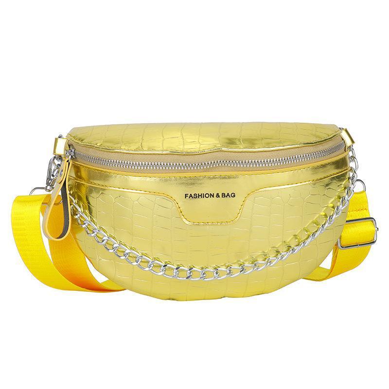 Metallic Crossbody Women Chest Bag One-shoulder Messenger Bag