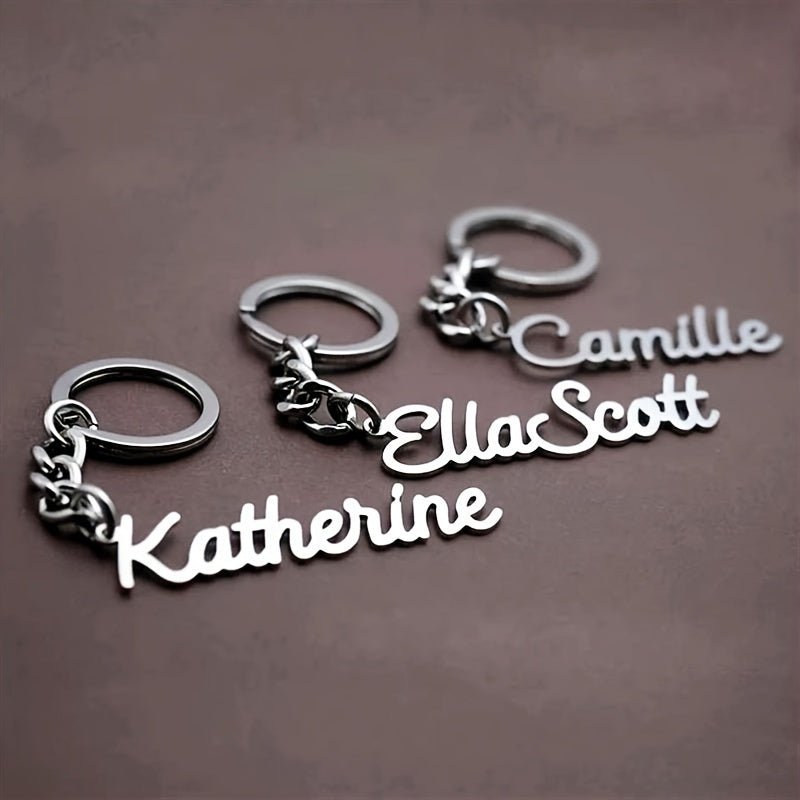 Personalized Stainless Steel Keychain with Custom Name - Buy That Thang
