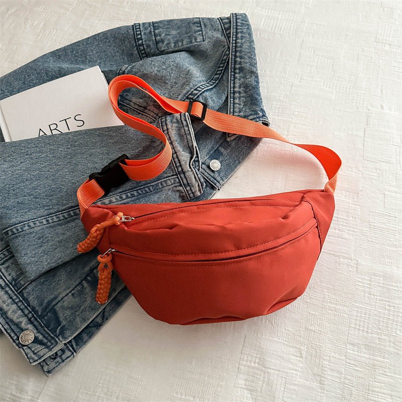 Crossbody bag women's casual bag canvas bag waist bag trendy sports chest bag - Buy That Thang