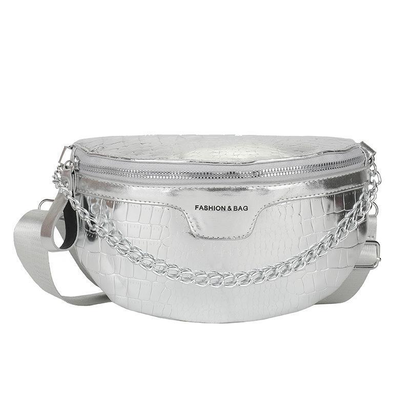 Metallic Crossbody Women Chest Bag One-shoulder Messenger Bag