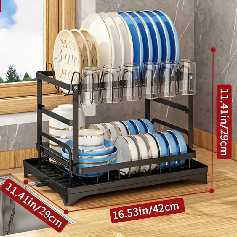 Kitchen drainage rack bowl and dish rack bowl and dish storage rack household utensils knives and forks storage rack - Buy That Thang