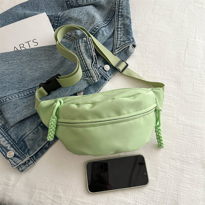 Crossbody bag women's casual bag canvas bag waist bag trendy sports chest bag - Buy That Thang