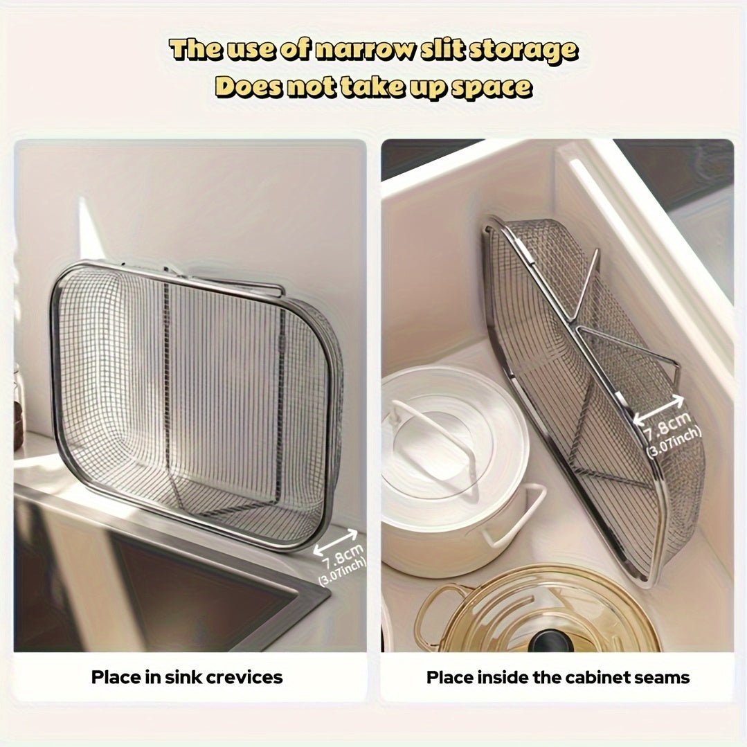 [Expandable Water Filter Basket] Stainless Steel Expandable Water Filter Basket - Large Adjustable & Foldable Design, Portable Telescopic Rack for Fruits Vegetables, Food - Safe Heavy - Duty Kitchen Essential (13.39x9.45 Inches), - Buy That Thang