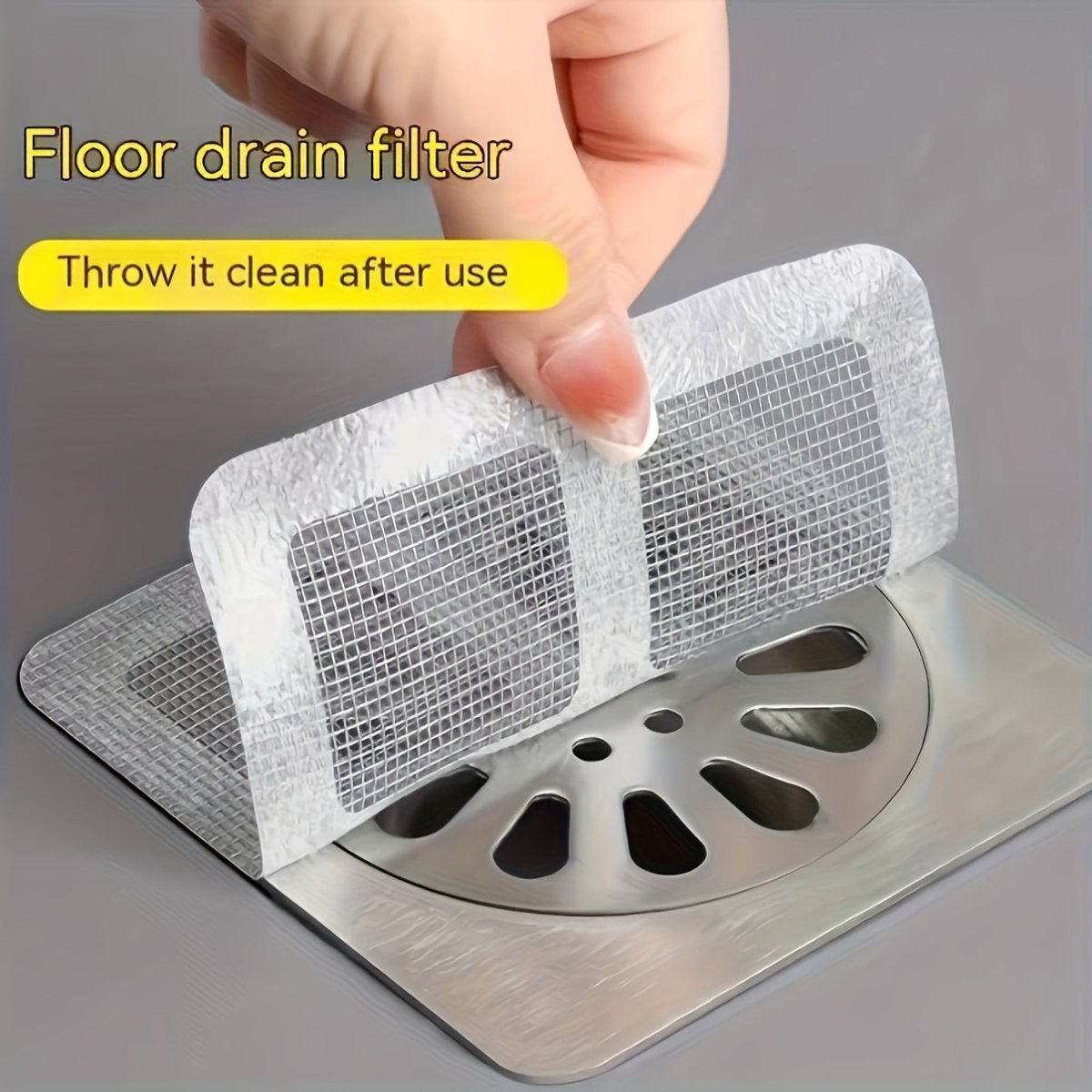 30pcs Shower Drain Hair Catcher Stickers - Adhesive Bath, Sink, Tub Drain Covers - No Tools Needed, Easy Application - Clog Prevention, Bathroom Cleaning - Compatible with Shower, Bathtub, Floor Drain - (30 Count), Flexible M - Buy That Thang