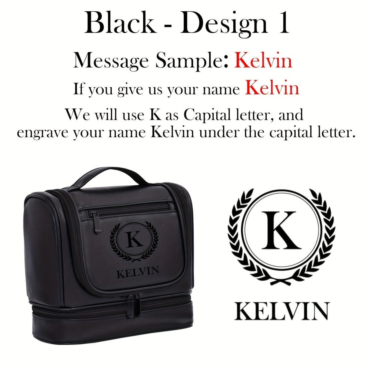 Personalized Men's Large - Capacity Travel Tote Bag - Custom Name/Initials, Elegant Organizer with Multiple Compartments, Hangable Design & Golden - Tone Hardware, Durable for Business, Vacation, Formal Events - Ideal Gift for Hu - Buy That Thang
