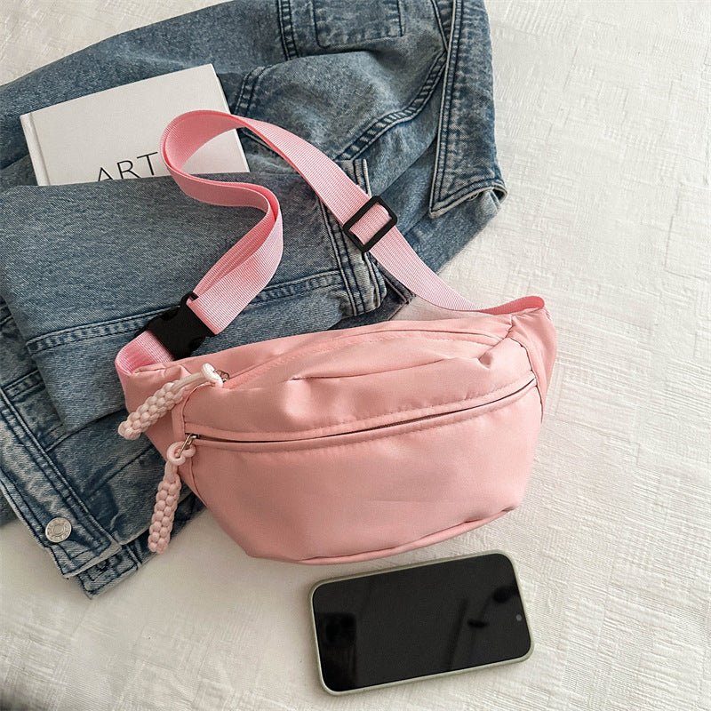Crossbody bag women's casual bag canvas bag waist bag trendy sports chest bag - Buy That Thang