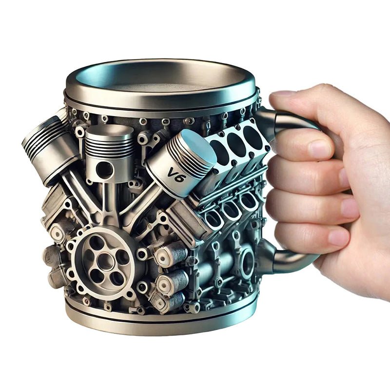 3D Engines - designed Stainless Steel Mug. Ideal for coffee/beer, a fun home & office drinking accessory. - Buy That Thang