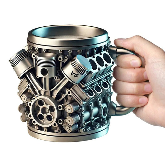 3D Engines - designed Stainless Steel Mug. Ideal for coffee/beer, a fun home & office drinking accessory. - Buy That Thang