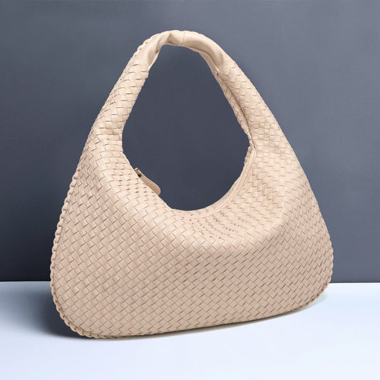 Crescent shaped women's bag hand woven hand - held dumpling bag fashionable single shoulder armpit bag - Buy That Thang