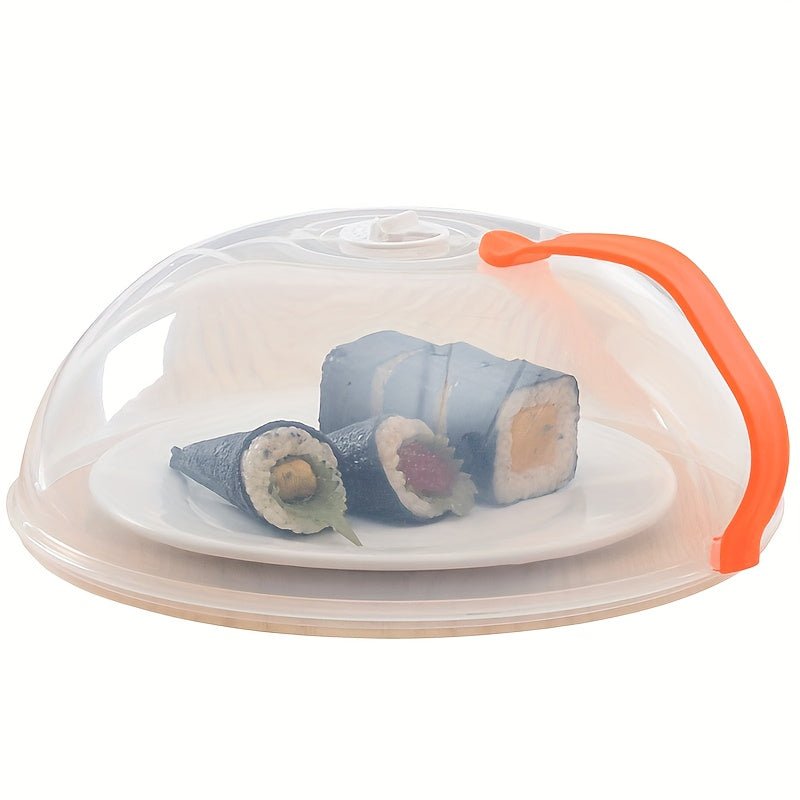[Splash Proof Microwave Cover] 1pc Splash Proof Microwave Food Cover with Steam Vents & Handle | Microwave Oven Heating Cover, Bowl Cover, Easy to Grip - Suitable for Kitchen Supplies - Buy That Thang