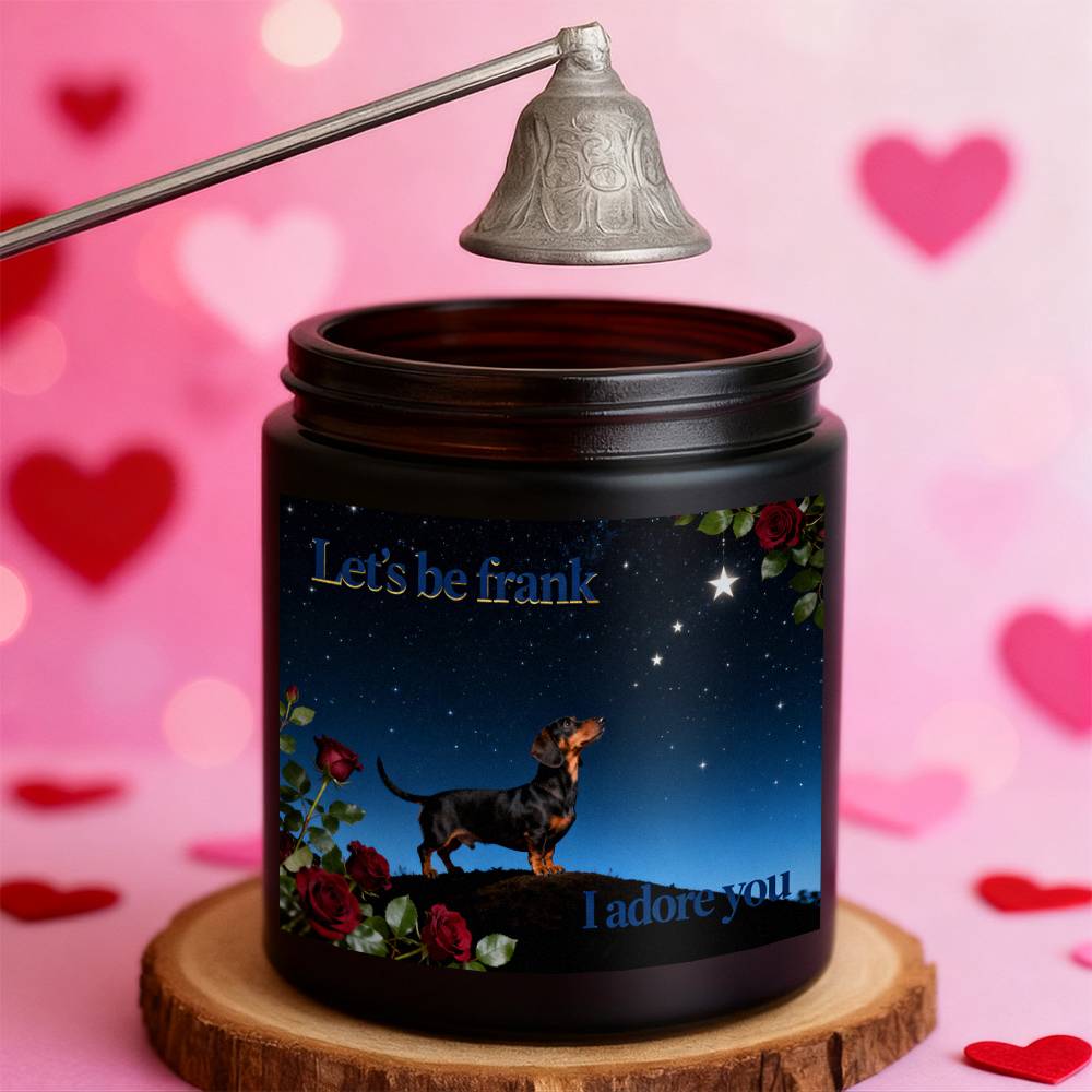 Lavender Scented Dachshund Candle in Glass Jar - Long - Lasting Soy Wax Dog Lover Gift Suitable for Christmas, Valentine's Day, - Cute Dachshund Puppy Themed Home Decor for Fur Mama & Pet Owners - Buy That Thang