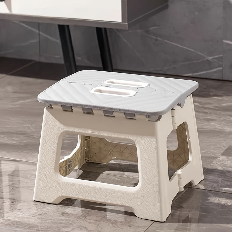 Household Foldable Footstool - (1pc) Anti-slip Surface Footstool, Height 8.7 Inches, Weight Capacity Up to 310 Pounds - ABS Sturdy And Lightweight Plastic Foldable Footstool, Suitable for Kitchen, Bedroom, Bathroom And Living