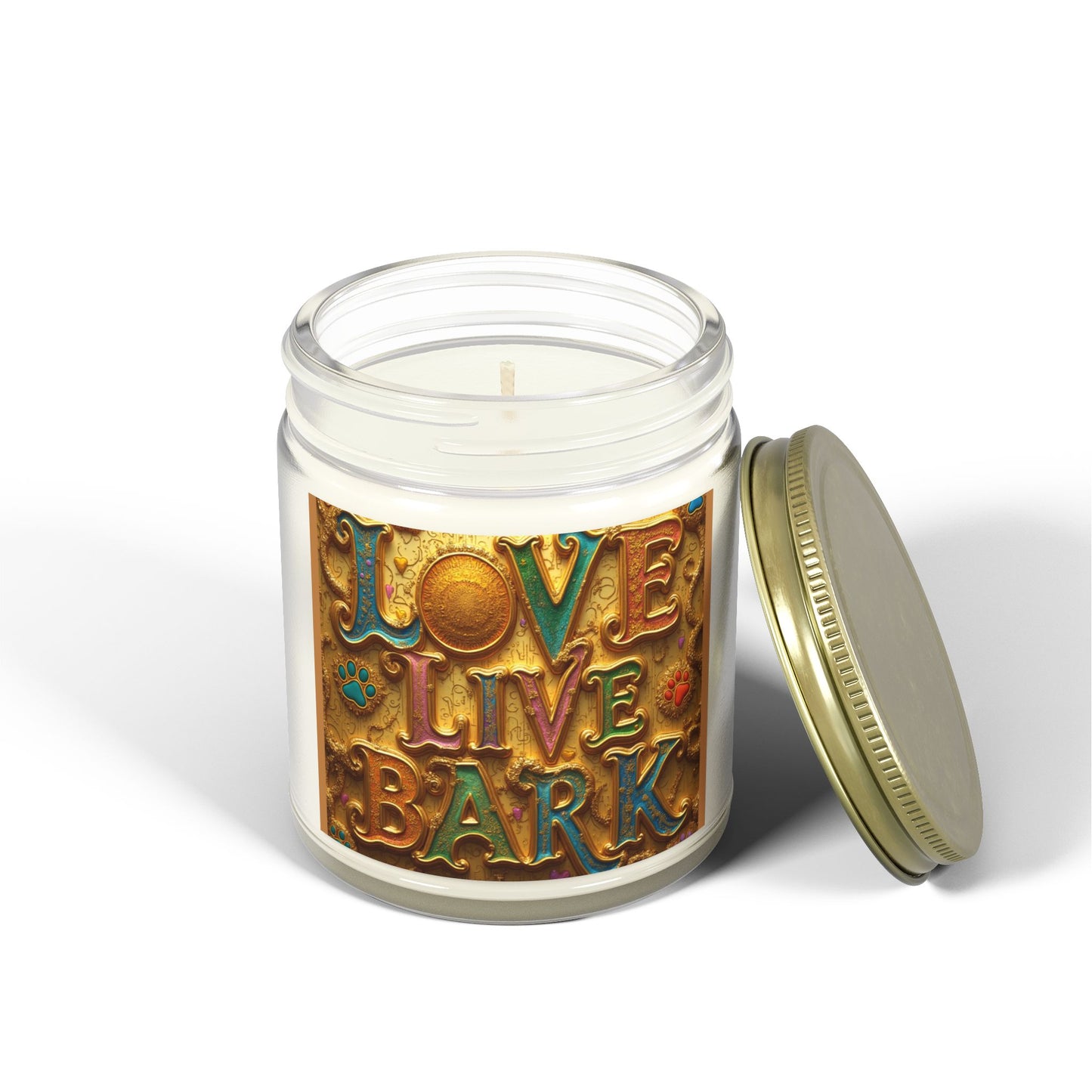 Candle, Love Live Bark Scented, Coconut Apricot Wax