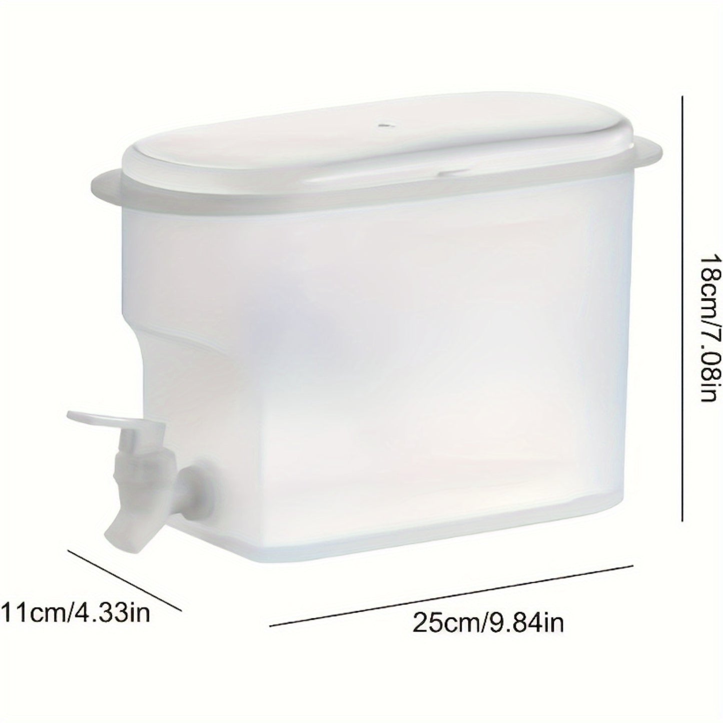 Large Capacity Plastic Kettle Dispenser | 1pc Beverage Dispenser with Tap, Cold Kettle with Faucet in Fridge, Fruit Tea Pot, Lemonade Bottle - Household Supplies