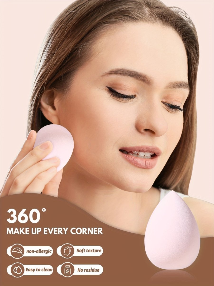 46pcs Makeup Brush And Sponge Set Professional Makeup Brush Set Triangle Foundation Puff Cleaning Foundation Puff Makeup Tool Set - Buy That Thang