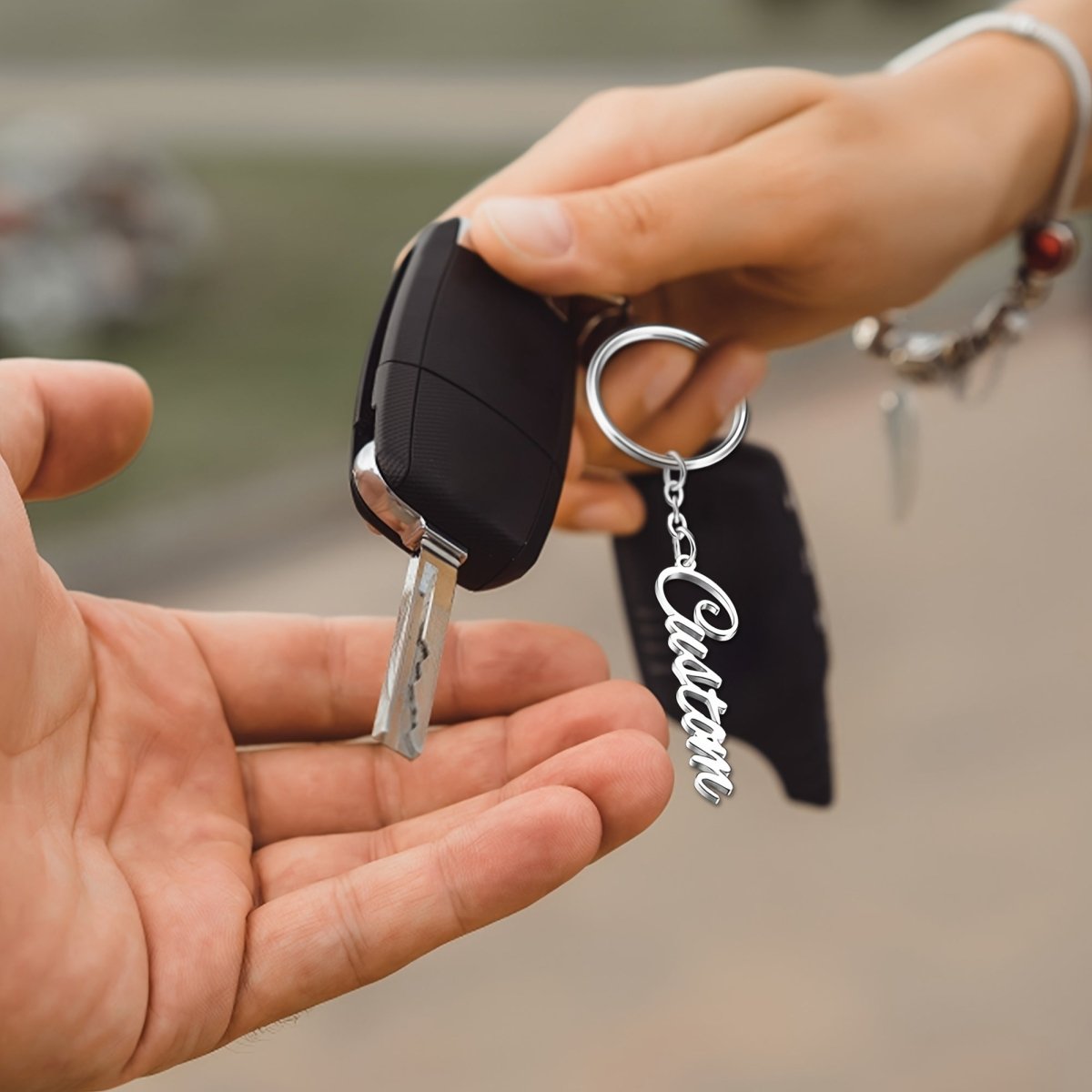 Personalized Stainless Steel Keychain with Custom Name - Buy That Thang