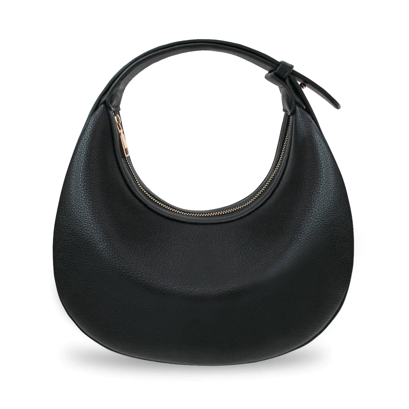 Women Crescent Shoulder Handbag - Large Capacity Crossbody Hobo Purse Trendy Crescent Bag Clutch Handbag with Adjustable Strap (A - Black) - Buy That Thang