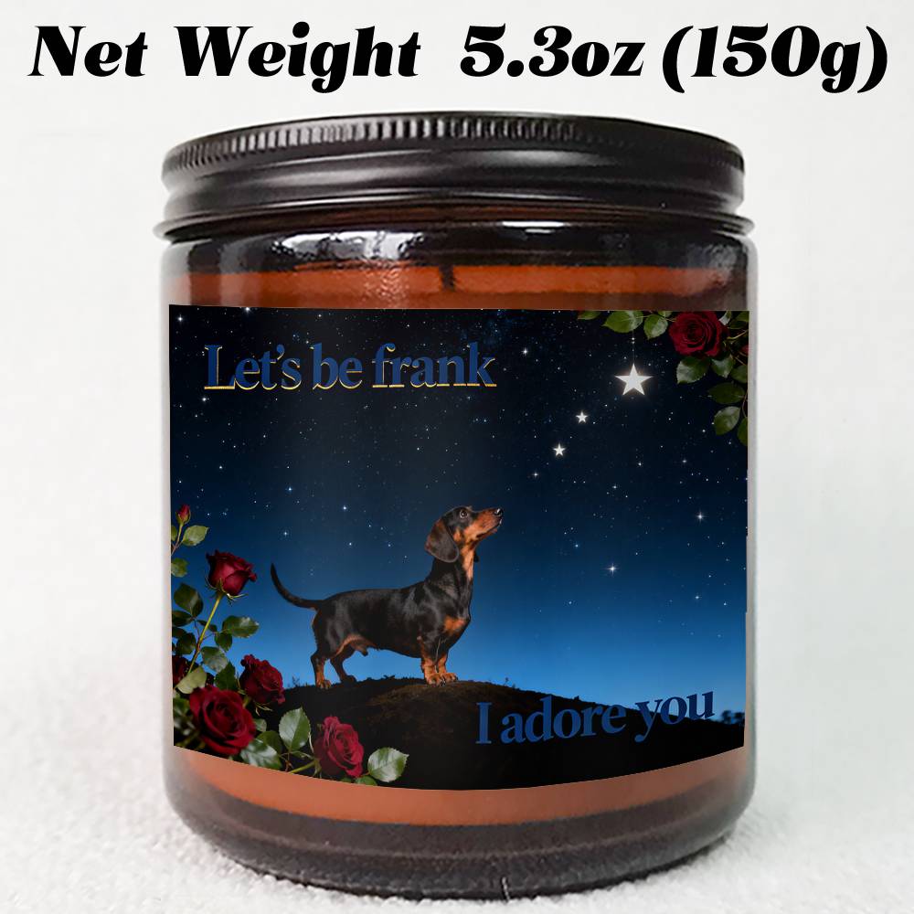 Lavender Scented Dachshund Candle in Glass Jar - Long - Lasting Soy Wax Dog Lover Gift Suitable for Christmas, Valentine's Day, - Cute Dachshund Puppy Themed Home Decor for Fur Mama & Pet Owners - Buy That Thang