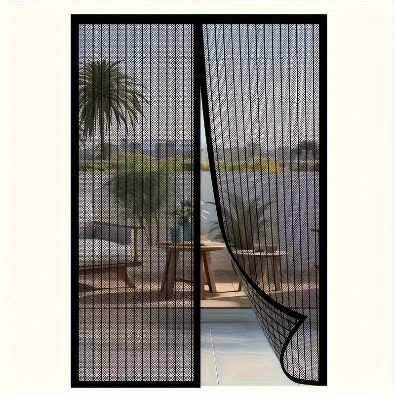 [Durable Magnetic Screen Door] Heavy Duty, Durable Magnetic Screen Door - No Manual Operation, Insect - Proof Partition with Frame Shackle for Pets & Youngsters, Easy Install for Indoor/Outdoor Use, Modern Door Accessory - Buy That Thang