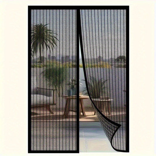 [Durable Magnetic Screen Door] Heavy Duty, Durable Magnetic Screen Door - No Manual Operation, Insect - Proof Partition with Frame Shackle for Pets & Youngsters, Easy Install for Indoor/Outdoor Use, Modern Door Accessory - Buy That Thang