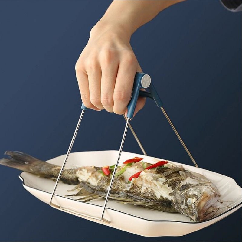 5pcs Heat Resistant Kitchen Tools Set Stainless Steel Plate Bowl Clips Non Slip Silicone Tongs Heatproof Gloves Anti Scald Grippers for Microwave, Air Fryer, Instant Pot Mor, Best for Christmas - Buy That Thang